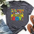 Sister Of The Birthday Boy Master Builder Building Blocks Bella Canvas T-shirt Heather Deep Teal