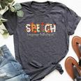 Speech Language Pathologist Slp Pumpkin Fall Thanksgiving Bella Canvas T-shirt Heather Deep Teal