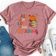 Fall In Love With Reading Autumn Thanksgiving Teacher Bella Canvas T-shirt Heather Dark Grey