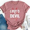 I Put D In Devil Halloween Matching Couple Women Bella Canvas T-shirt Heather Dark Grey