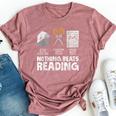 Rock Paper Scissor Reading Book Reading Teacher Bookworm Bella Canvas T-shirt Heather Dark Grey