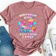 7Th Birthday Girl 7 Years Roller Skates Number 7 Bella Canvas T-shirt Heather Mauve
