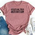 Discipline Over Motivation Goals Hard Work Gym Vintage Women's Heather T-Shirt Heather Mauve