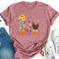 Fall Halloween Chicken Pumpkin Chick Or Treat Spooky Bella Canvas T-shirt Heather Mauve