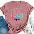 Girl Taylor First Name Personalized Groovy 80'S Pink Bella Canvas T-shirt Heather Mauve