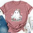 Halloween Ghost Flower Costume Girls Halloween Bella Canvas T-shirt Heather Mauve