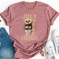 July 44Th Birthday 1980 Awesome Teddy Bear Bella Canvas T-shirt Heather Mauve