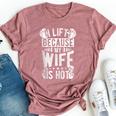 I Lift Because My Wife Is Hot Fitness Husband Bella Canvas T-shirt Heather Mauve