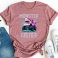 Shark Monster Truck Sister Monster Truck Are My Jam Truck Bella Canvas T-shirt Heather Mauve