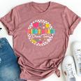 Third Grade Dream Team Back To School Tour Teacher On Back Bella Canvas T-shirt Heather Mauve