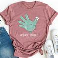 Turkey Glove Nurse Thanksgiving Bella Canvas T-shirt Heather Mauve