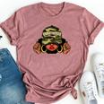 Unbothered Black Girl With Cap Camo Afro Woman Black Queen Bella Canvas T-shirt Heather Mauve
