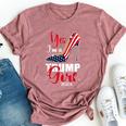 Yes I'm A Trump Girl Stilettos High Heel Us Flag Trump 2024 Bella Canvas T-shirt Heather Mauve
