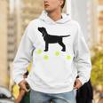 Beagle Puppy Dog Plays Fetch With Yellow Tennis Balls Unisex Hoodie