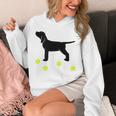 Beagle Puppy Dog Plays Fetch With Yellow Tennis Balls Unisex Hoodie