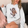Cat Astronaut I Need Space Universe Outer Space Kitty Lover Unisex Hoodie