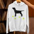 Beagle Puppy Dog Plays Fetch With Yellow Tennis Balls Unisex Hoodie