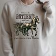 Please Be Patient With Me I Sponge Fleece Raglan Crewneck Sweatshirt Heather Dust