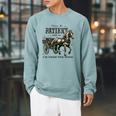Please Be Patient With Me I Sponge Fleece Raglan Crewneck Sweatshirt Heather Blue Lagoon