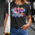 10º Cumpleaños Niña 10 Años Patines Número 10 Camiseta unisex Regalos para ella
