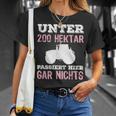 Under 200 Hektar Passiert Hier Gar Nichts Farmers T-Shirt Geschenke für Sie