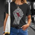 4 Luglio Anti Trump Resist Fist Impeach Maglietta Regalos para ella