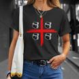 4 Mori Sardegna Sardinia Island Flag Regalo Maglietta Regalos para ella