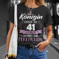 41 Geburtstag Frau Königin 41 Jahre Geburtstagsgeschenk T-Shirt Geschenke für Sie