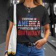 4Th Of July Birthday Bday Born On 4Th Of July T-Shirt Gifts for Her