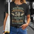 50Th Birthday Als Gott Michor 50 Jahren Schuf Grinste Her T-Shirt Geschenke für Sie