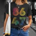 86 47 Anti Trump 8647 Impeach 47 Anti-Trump President Retro T-Shirt Gifts for Her