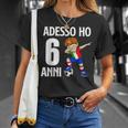 Adesso Ho 6 Anni Compleanno Calcio Calciatore Maglietta Regalos para ella