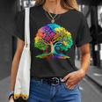 Albero Dellaita Celtico Arcobaleno Colorato Albero Dellaita Maglietta Regalos para ella
