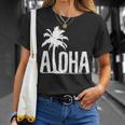 Aloha Beach Summer Palm Trees Hawaii Surfer T-Shirt Geschenke für Sie