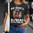 Alpaca And Lamas Mir Reichts Ich Geh Alpacas Streicheln T-Shirt Geschenke für Sie