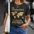 Amateurfunk Kennt Keine Borders Retro Radio Amateur Radio T-Shirt Geschenke für Sie