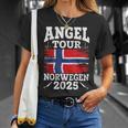 Angel Tour Norway 2025 Fishing Team Norway Flag Angler T-Shirt Geschenke für Sie