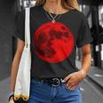 Arte Spaziale Della Luna Piena -Luna Rossa- Maglietta Regalos para ella