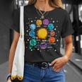 Astronomía Niños Sistema Solar Planetas Sol Universo Camiseta unisex Regalos para ella