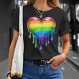 Bandera Del Orgullo Lesbiana Gay Del Corazón Del Arco Iris Lgbtq Lgbt Sin Mangas Camiseta unisex Regalos para ella