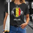 Belgium Belgie Flag Heart Fan Jersey T-Shirt Geschenke für Sie