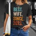 Best Wife Since 2023 1 Hochzeitstag 1 Jahr T-Shirt Geschenke für Sie