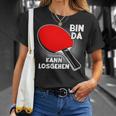 With Bin Da Kann Losgehen Table Tennis Player T-Shirt Geschenke für Sie