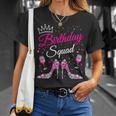 Birthday Squad Diva Squad Crown Hearts High Heel Girls T-Shirt Gifts for Her