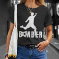 Bomber Giocatore Di Football Americano Con Colpo Potente Di Calciointage Maglietta Regalos para ella