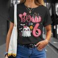 Boo I'm 6 Years Old Ghost 6Th Birthday Halloween Ghost Girls T-Shirt Gifts for Her
