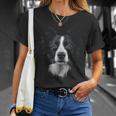 Border Collie Border Collie Illustrazione Per Animali Domestici Maglietta Regalos para ella