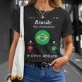 Brasile Sta Chiamando E Devo Andare Brasile Maglietta Regalos para ella