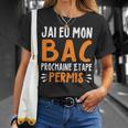 Cadeau Bac 2024 Bachelier Bachelière Baccalauréat Permis Bac T-Shirt Cadeaux pour elle
