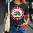 Californie California Drapeau D'ours Usa Etats-Unis America T-Shirt Cadeaux pour elle